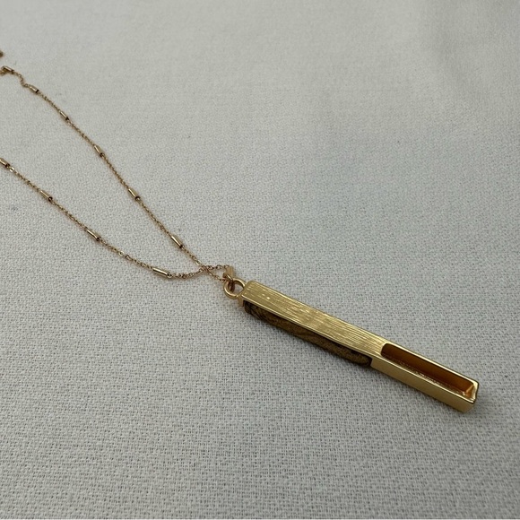 Pendant Mama Necklace Gold Tone Brown Stone - Picture 4 of 8